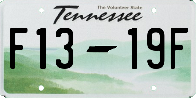 TN license plate F1319F