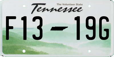 TN license plate F1319G