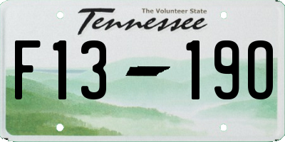 TN license plate F1319O