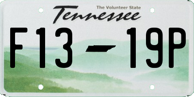 TN license plate F1319P
