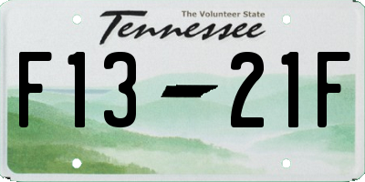 TN license plate F1321F