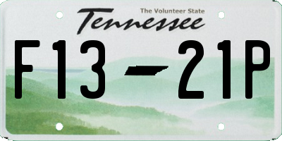 TN license plate F1321P