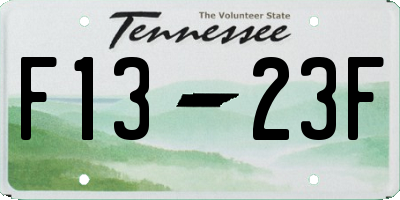 TN license plate F1323F