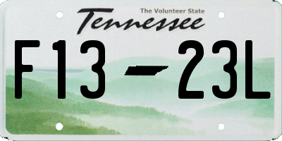 TN license plate F1323L