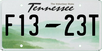 TN license plate F1323T