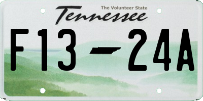 TN license plate F1324A