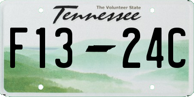 TN license plate F1324C