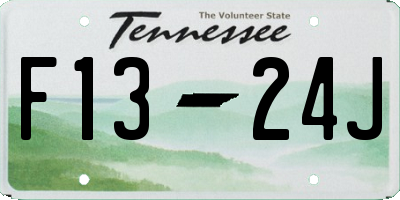TN license plate F1324J