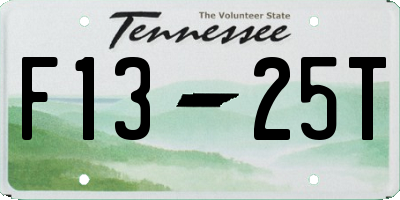 TN license plate F1325T