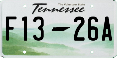 TN license plate F1326A