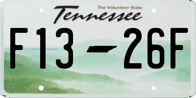 TN license plate F1326F