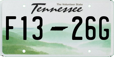 TN license plate F1326G