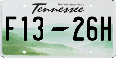 TN license plate F1326H