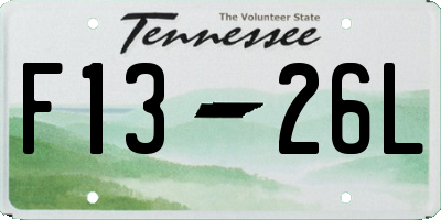 TN license plate F1326L