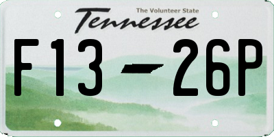TN license plate F1326P