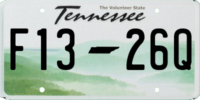 TN license plate F1326Q