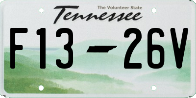 TN license plate F1326V