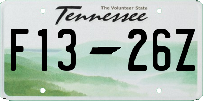 TN license plate F1326Z