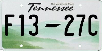 TN license plate F1327C