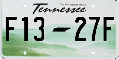 TN license plate F1327F