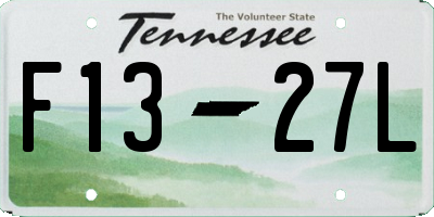 TN license plate F1327L