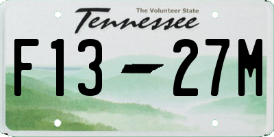 TN license plate F1327M
