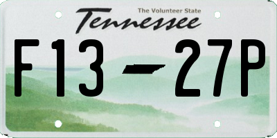 TN license plate F1327P