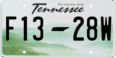 TN license plate F1328W