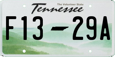 TN license plate F1329A