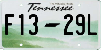 TN license plate F1329L
