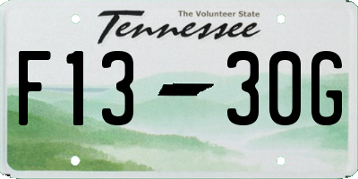 TN license plate F1330G
