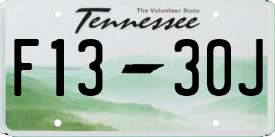 TN license plate F1330J
