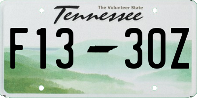 TN license plate F1330Z