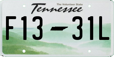 TN license plate F1331L