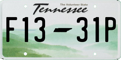 TN license plate F1331P