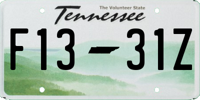 TN license plate F1331Z