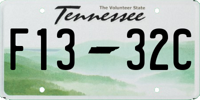TN license plate F1332C