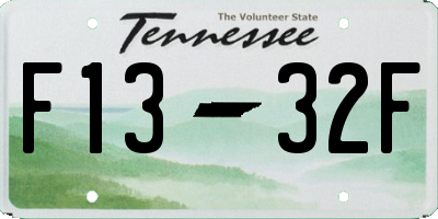 TN license plate F1332F