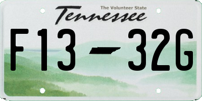 TN license plate F1332G