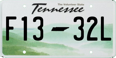 TN license plate F1332L