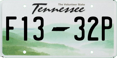 TN license plate F1332P