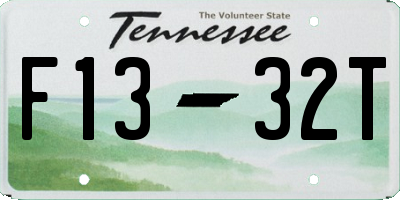 TN license plate F1332T