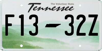 TN license plate F1332Z