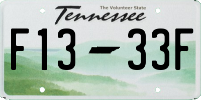 TN license plate F1333F