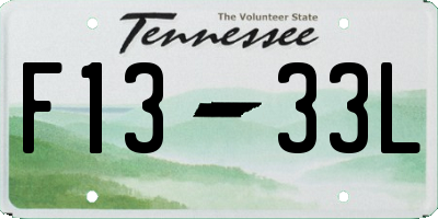 TN license plate F1333L