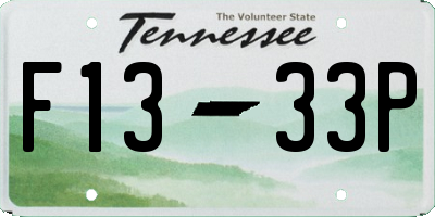 TN license plate F1333P