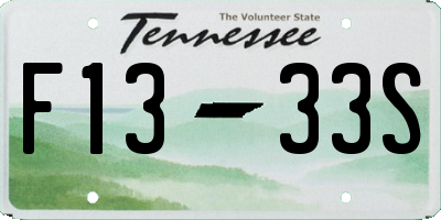 TN license plate F1333S