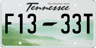 TN license plate F1333T
