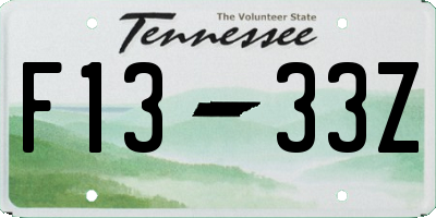 TN license plate F1333Z
