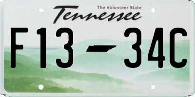 TN license plate F1334C